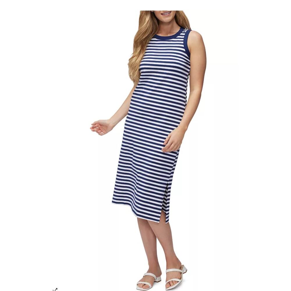 Three Dots Kay Stripe Tank Dress Size Large New with Tags